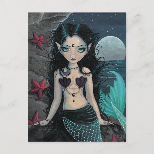 Carte postale de sirène Perle noire (Devant)