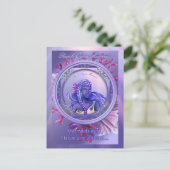 Carte postale de sirène violette (Debout devant)