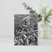 Carte postale de Skeleton Pirate BW (Debout devant)