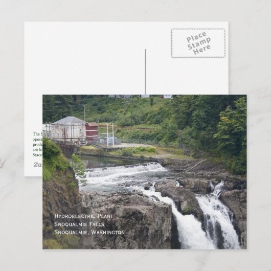 Carte postale de Snoqualmie Falls (Devant / Derrière)