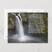 Carte postale de Snoqualmie Falls (Devant / Derrière)