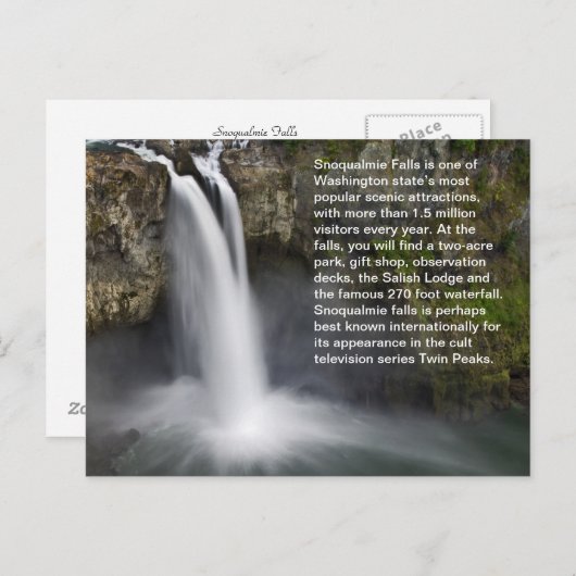 Carte postale de Snoqualmie Falls (Devant / Derrière)