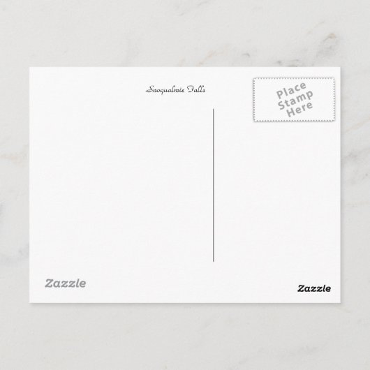 Carte postale de Snoqualmie Falls (Dos)