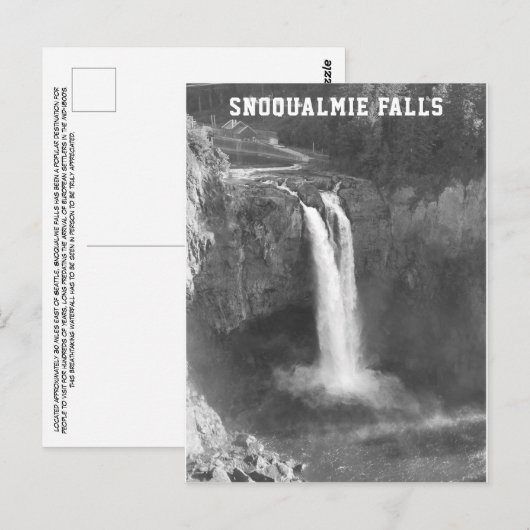Carte postale de Snoqualmie Falls (Devant / Derrière)