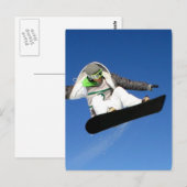 Carte postale de snowboard Big Air (Devant / Derrière)