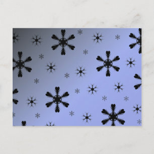 Carte postale de snowflacon d'hiver