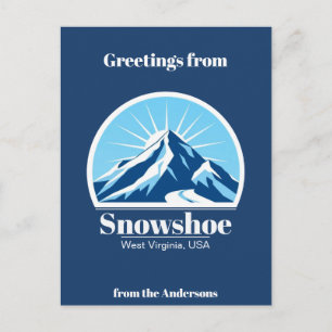 Carte postale de Snowshoe West Virginia USA statio