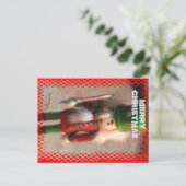 Carte postale de soldat de Noël colorée. (Debout devant)