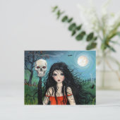 Carte postale de sorcière de Halloween vampire (Debout devant)
