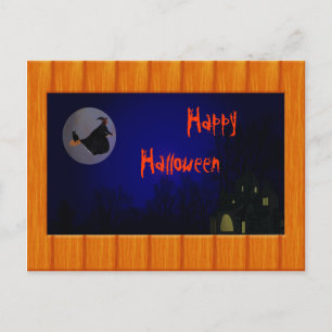 Carte postale de sorcière de Hallowen