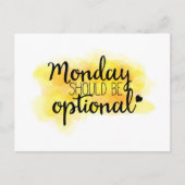 Carte postale de soumission "Le lundi doit être fa (Devant)
