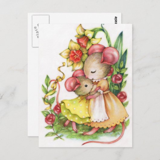 Carte postale de souris souris souris de souris de (Devant / Derrière)