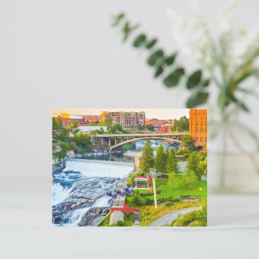 Carte postale de Spokane Falls (Debout devant)