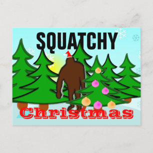 Carte postale de Squatch de Noël de Squatchy
