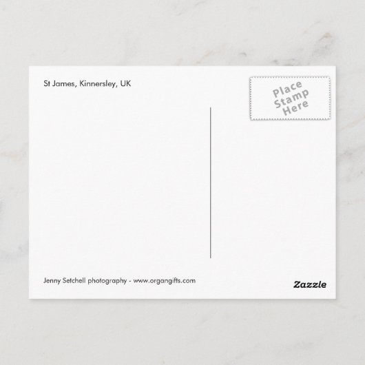 Carte postale de St James, Kinnersley, Royaume-Uni (Dos)