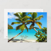 Carte postale de St John de plage de baie de Maho (Devant / Derrière)