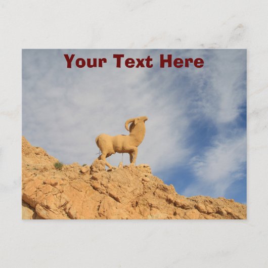 Carte postale de statue de chèvre tunisienne perso (Devant)