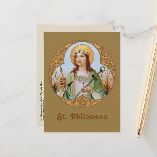 Carte postale de Ste Philomène (BK 005) (Devant/Arrière en situation)