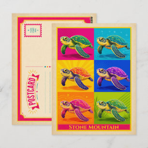 Carte postale de Stone Mountain Tortue marine de G