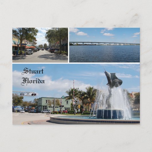 Carte postale de Stuart Florida, Capitale de la me (Devant)