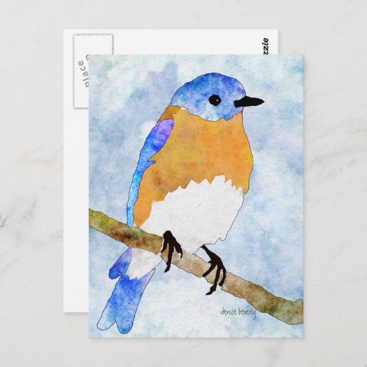 Carte postale de style d'aquarelle de l'Est (Devant / Derrière)