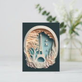 Carte postale de style faux découpage de papier de (Debout devant)