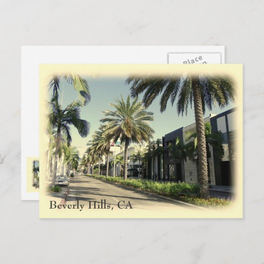 Carte postale de style rétro Beverly Hills ! (Devant / Derrière)