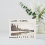 Carte postale de style rétro Lake Tahoe (Debout devant)