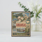 Carte postale de style vintage authentique de l'Ar (Debout devant)