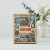 Carte postale de style vintage authentique de Rhod (Debout devant)
