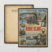 Carte postale de style vintage authentique de Rhod (Devant / Derrière)