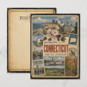 Carte postale de style vintage authentique du Conn (Devant / Derrière)