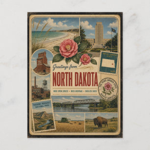 Carte postale de style vintage authentique du Dako