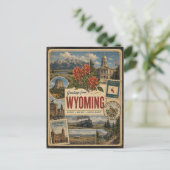 Carte postale de style vintage authentique du Wyom (Debout devant)