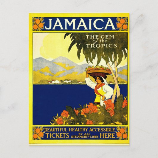 Carte postale de style vintage Jamaïque (Devant)