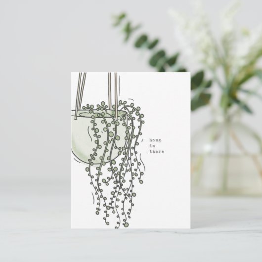 Carte postale de succulente 'Tenir bon' (Debout devant)