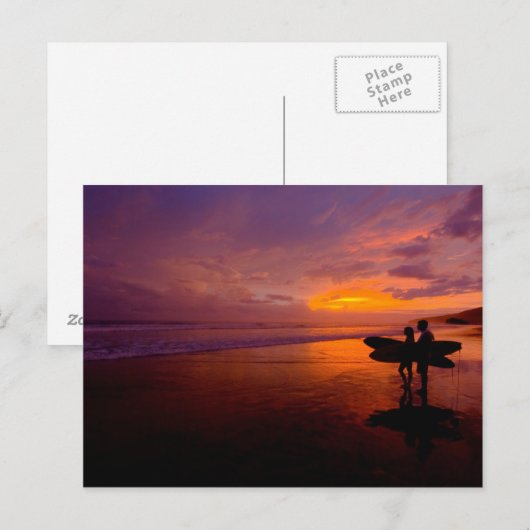 carte postale de surf (Devant / Derrière)