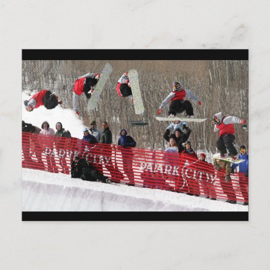 Carte postale de surf des neiges (Devant)