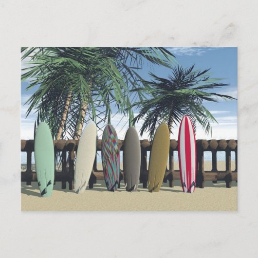 Carte postale de surf relaxante (Devant)