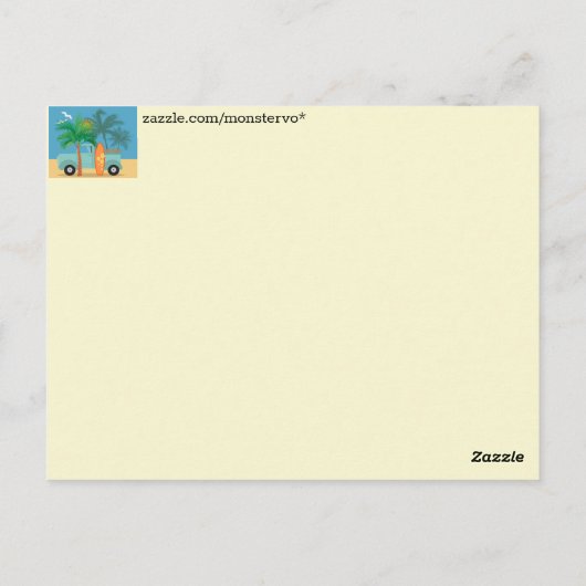 Carte postale de surfeur (Dos)