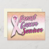 Carte postale de survivante du cancer du sein (Devant / Derrière)