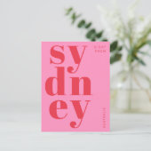 Carte postale de Sydney Australie typographie roug (Debout devant)