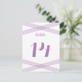 Carte postale de table de décoration moderne viole (Debout devant)