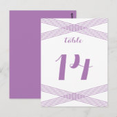 Carte postale de table de décoration moderne viole (Devant / Derrière)