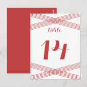 Carte postale de table déco moderne rouge (Devant / Derrière)