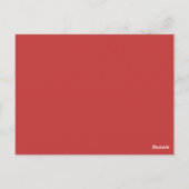Carte postale de table déco moderne rouge (Dos)
