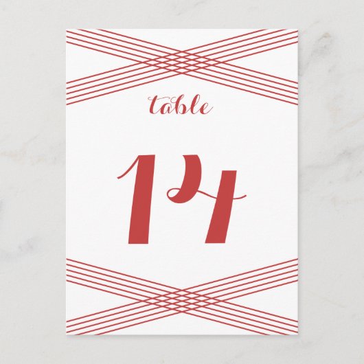 Carte postale de table déco moderne rouge (Devant)