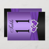 Carte postale de tableau de Coeurs unis pourpres e (Devant / Derrière)