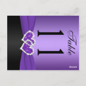 Carte postale de tableau de Coeurs unis pourpres e (Dos)