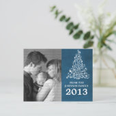 Carte postale de tableau noir Sparktree, bleu (Debout devant)